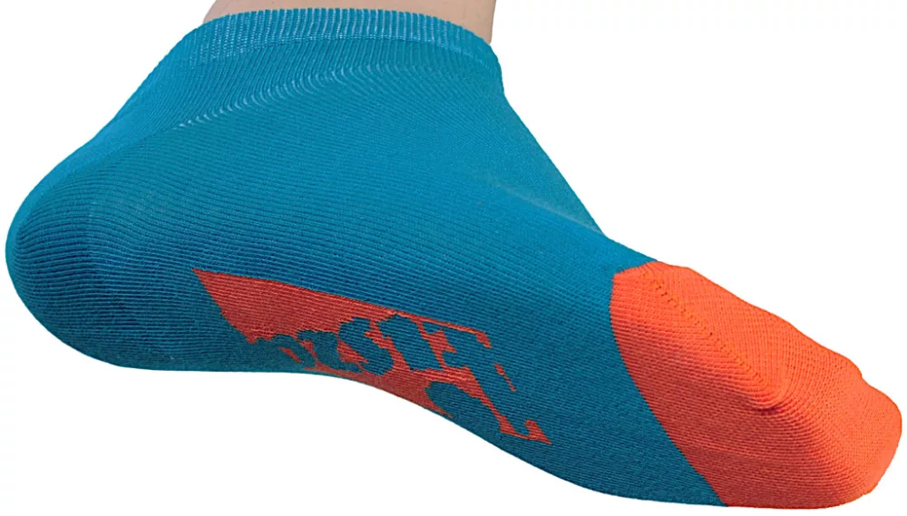 Socks Petrol-orange