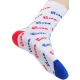 Socks White-blue-red  written