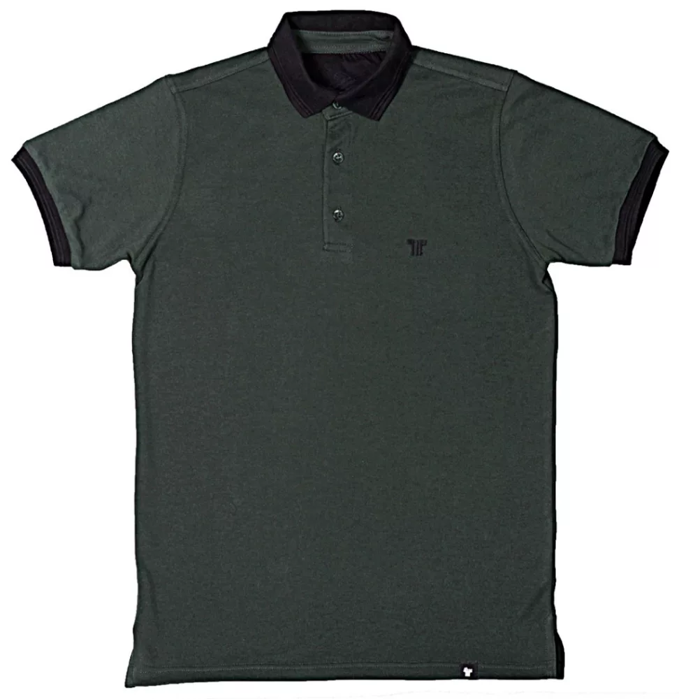 Tennis shirts Khaki-black - S