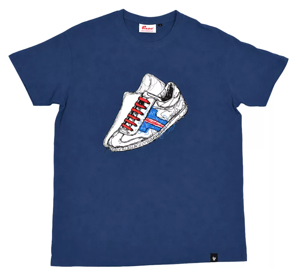 T-shirt Denim Flekk