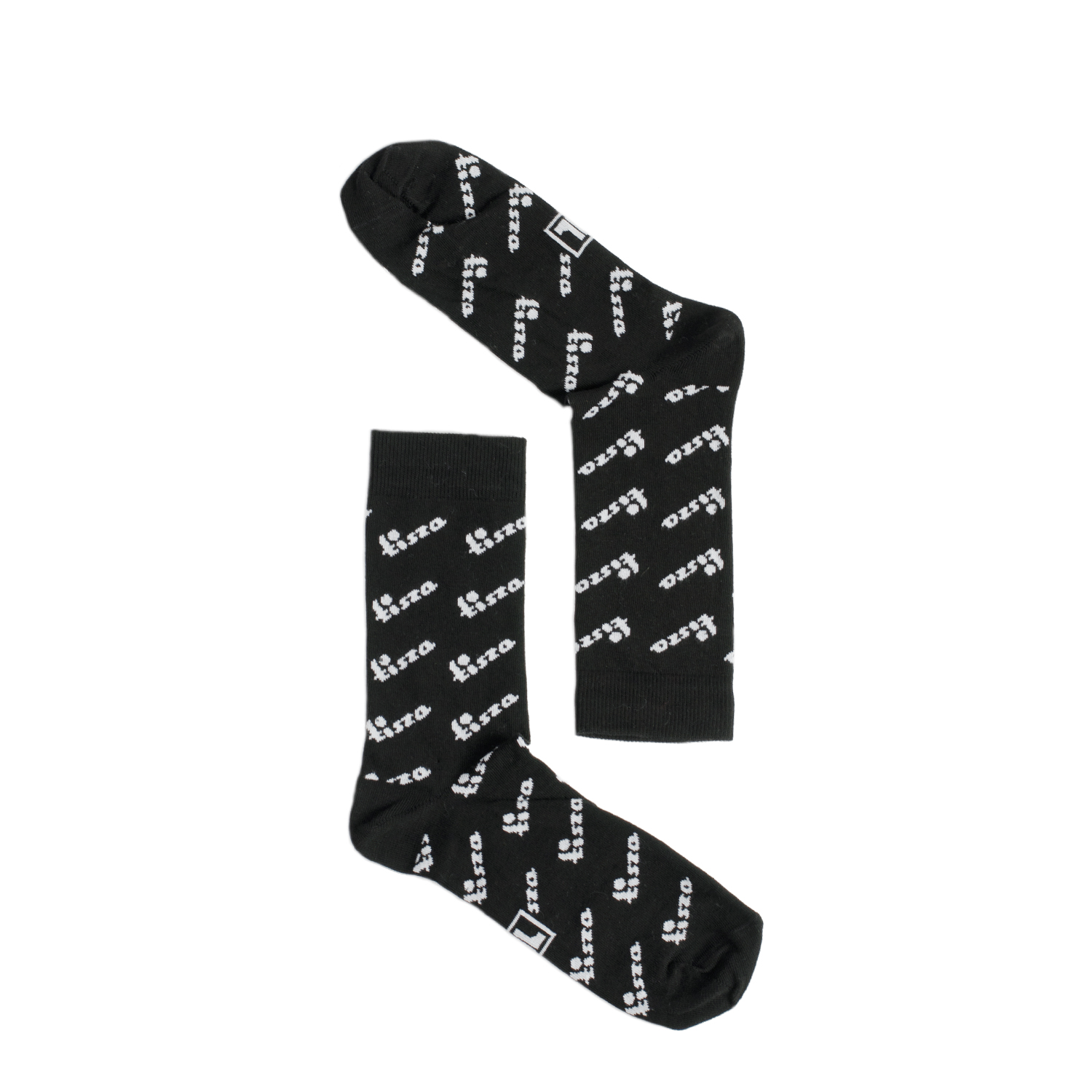 Tisza Shoes - Socks - Black-white t-logo