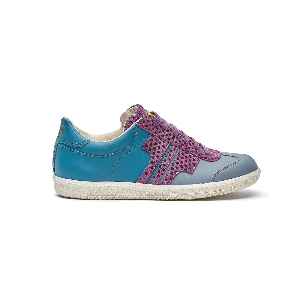 Tisza Shoes - Compakt - grey-purpledot-bluecoral